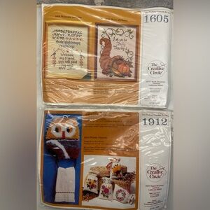 Vintage The Creative Circle Cross Stitch Kit #1605 Welcome‎ Sampler 1912 Parcels